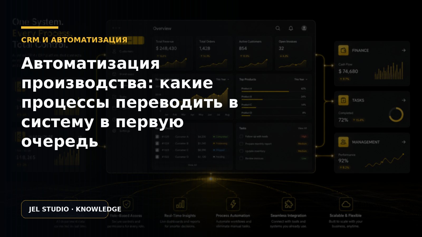 Автоматизация производства: какие процессы переводить в систему в первую очередь