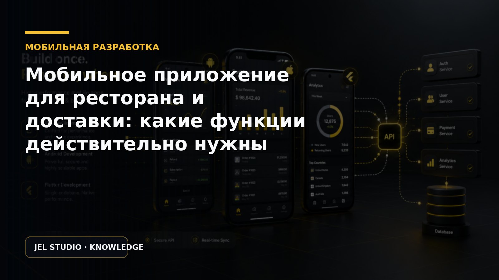 Мобильное приложение для ресторана и доставки: какие функции действительно нужны